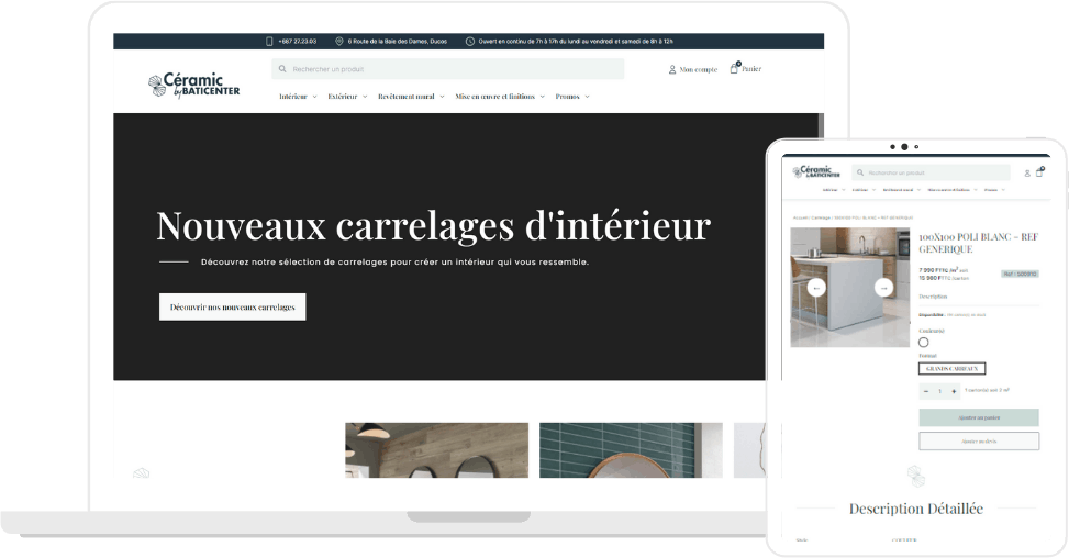 Achetez votre carrelage en ligne sur le site de Ceramic by BATICENTER