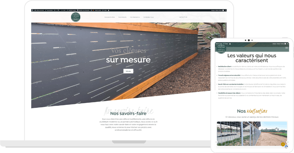 Site internet de Cloture et Portail NC