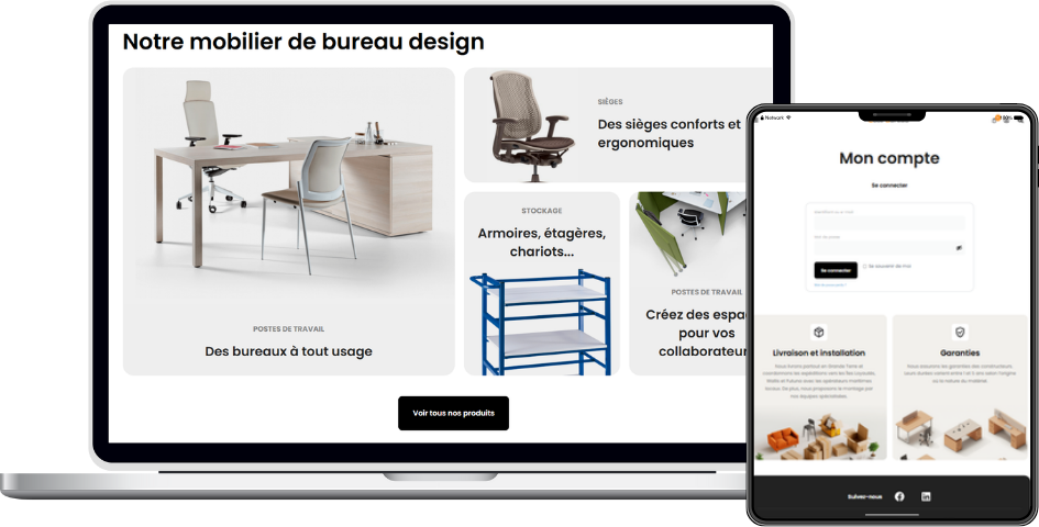 Boutique en ligne spécialisée dans le mobilier de bureau