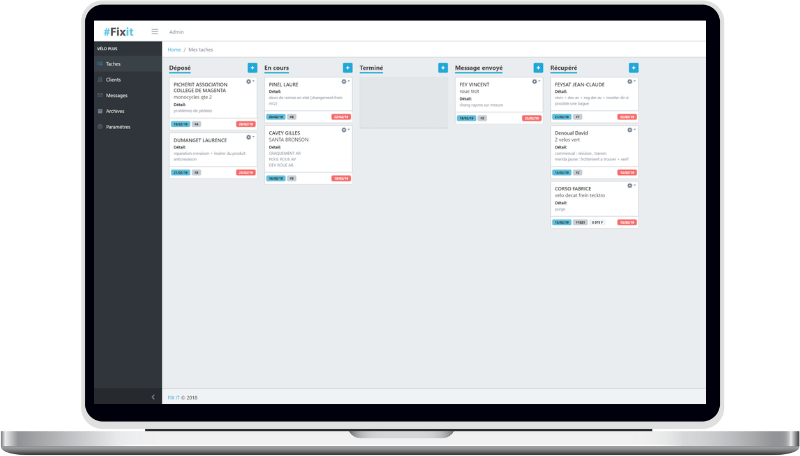 Logiciel de gestion pour FIXIT