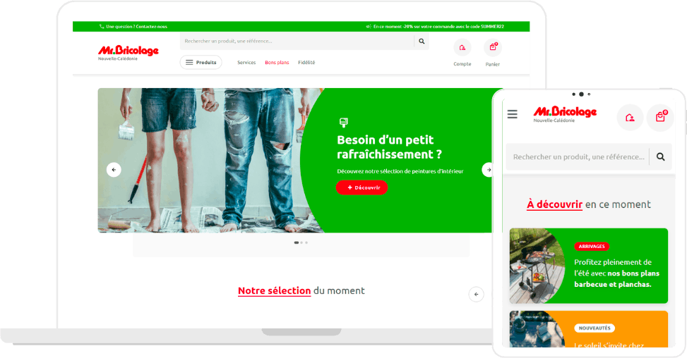 Site internet / e-commerce de Mr Bricolage