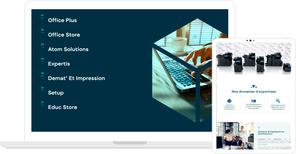 Site vitrine du groupe Office Plus