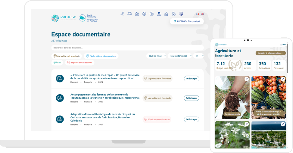 Site internet du programme PROTEGE Essentiel