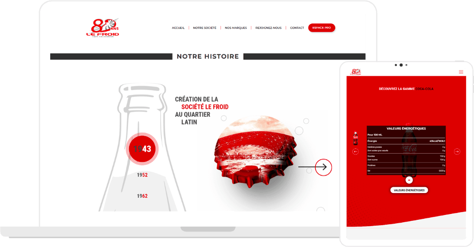Site vitrine de la société Le Froid NC