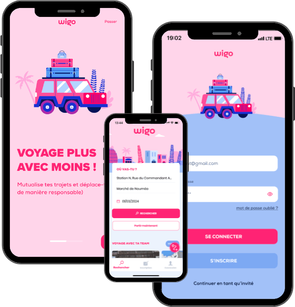 Application mobile de covoiturage en Nouvelle-Calédonie